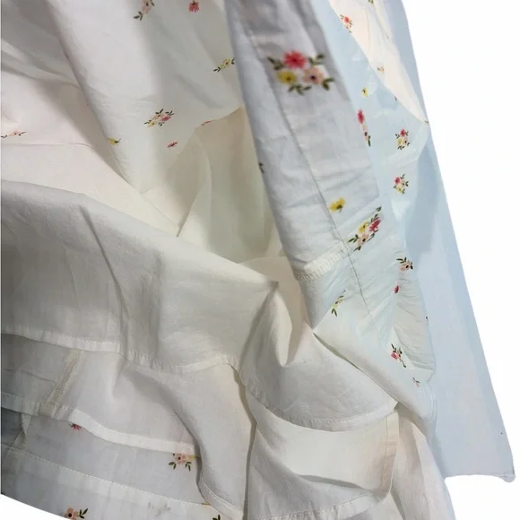 Old Navy Women White Floral Dress Sz M 100% Cotton - Picture 9 of 11
